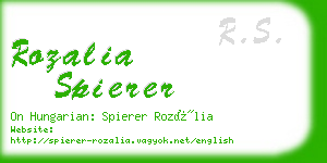 rozalia spierer business card